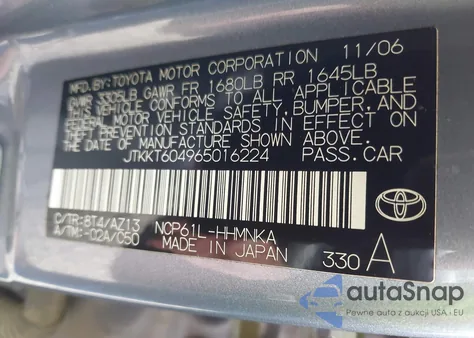 2006 Scion Xa from USA, damaged, VIN JTKKT604965016224